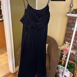 Vintage Deep Purple Lined Dress; Size 10